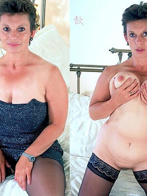 busty grown up old lady dressed undressed