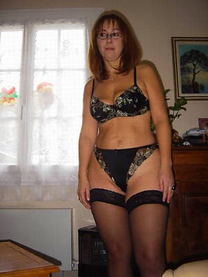 mature moms in the matter of stockings displaying say no to pussy